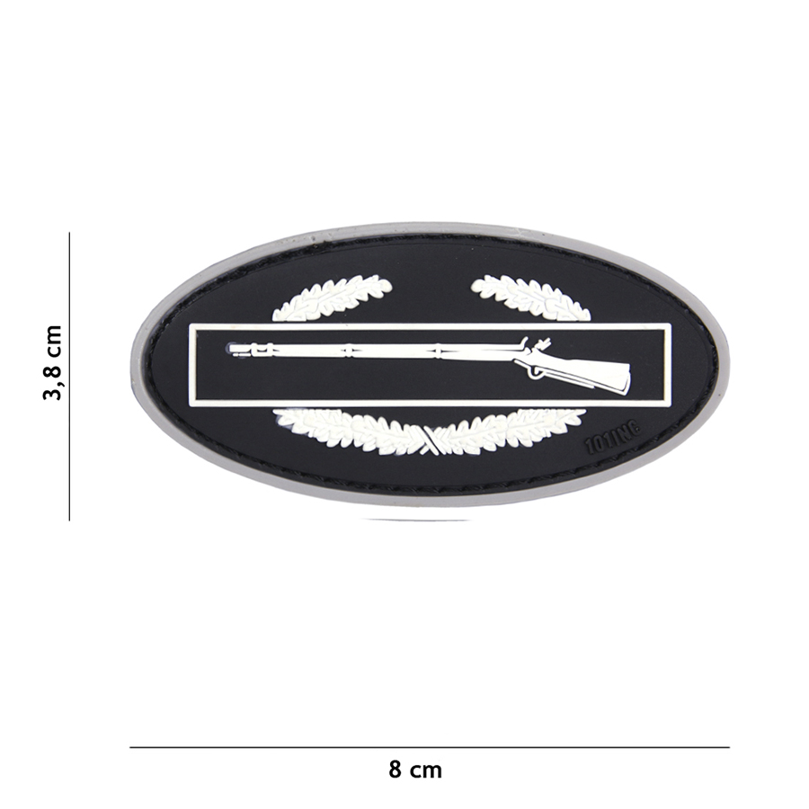 Embleem 3D PVC Infantry wit #17037