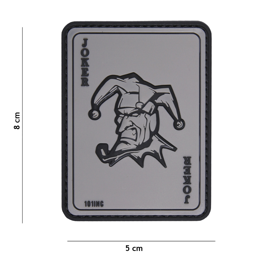 Embleem 3D PVC Joker grijs #18085