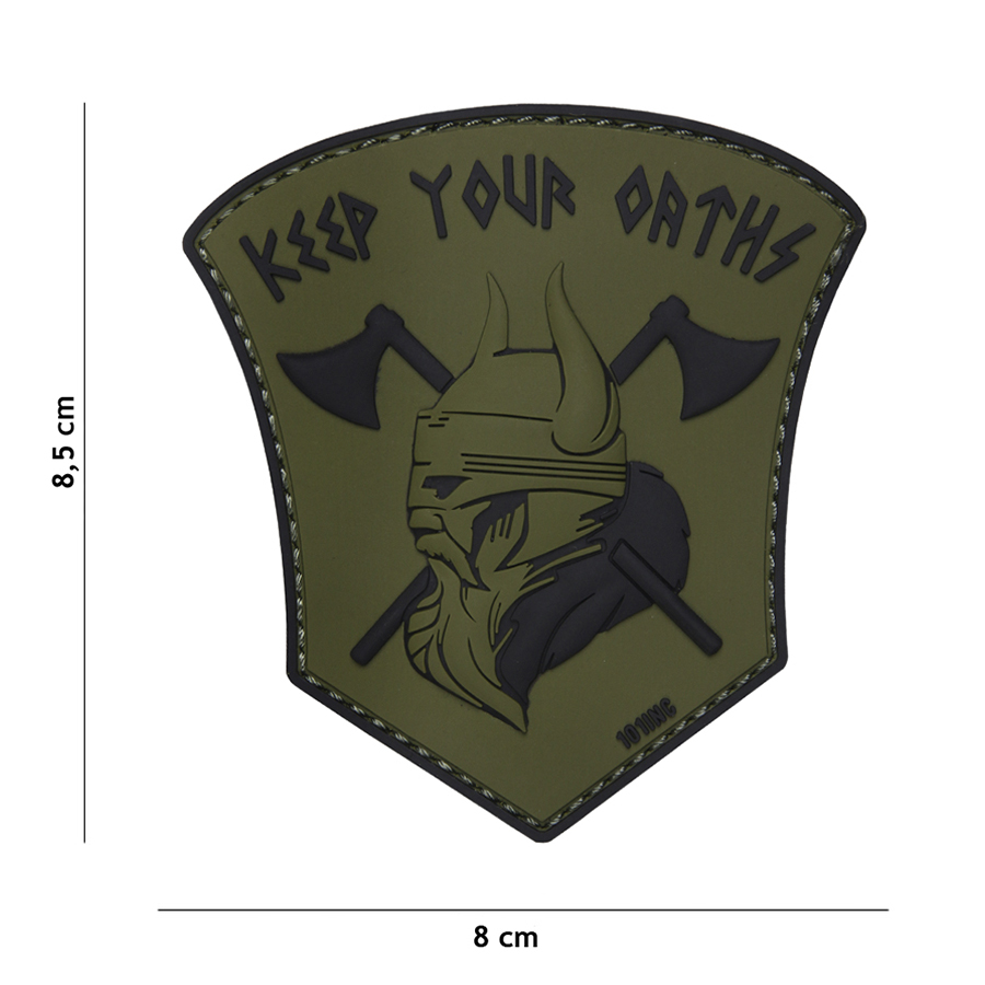 Embleem 3D PVC Keep your oaths groen #19004