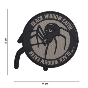 Embleem 3D PVC Black widdow eater grijs #16031