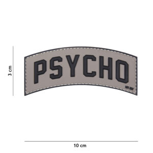 Embleem 3D PVC Psycho grijs #17068