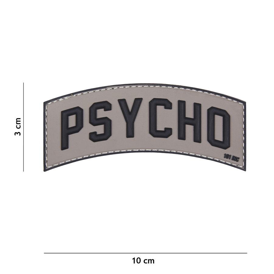 Embleem 3D PVC Psycho grijs #17068