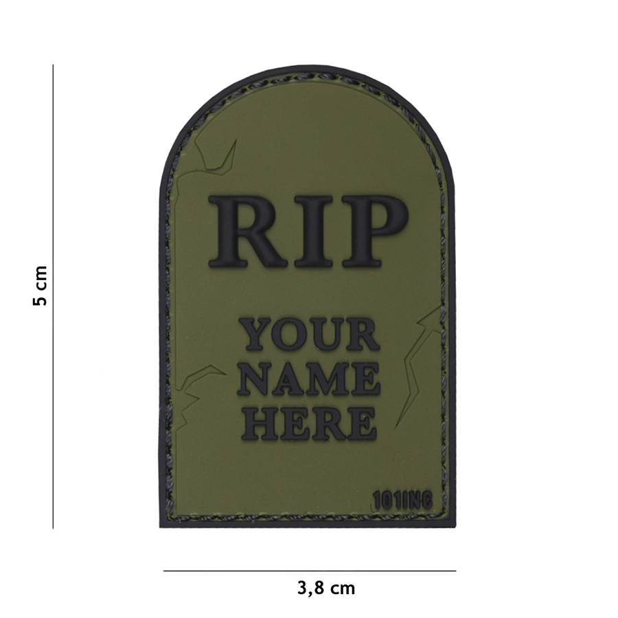 Embleem 3D PVC RIP groen #18026