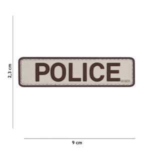 Embleem 3D PVC Police beige #18038