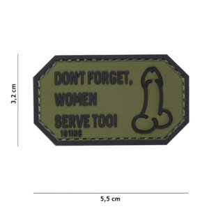 Embleem 3D PVC Don't forget women groen #18033