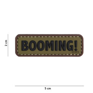Embleem 3D PVC Booming! groen/bruin #18050