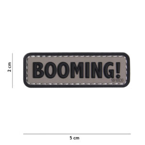 Embleem 3D PVC Booming! grijs/zwart #18051
