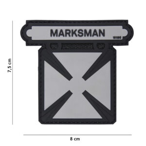 Embleem 3D PVC Marksman grijs #17082