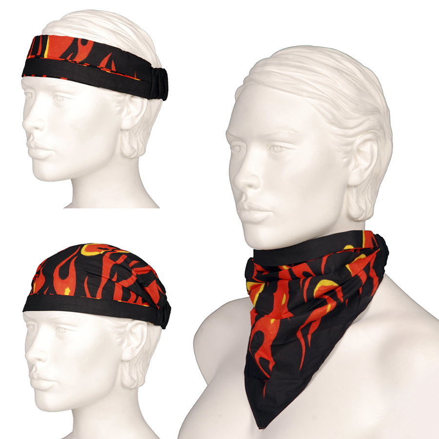 3 in 1 bandana v-top big flame #103 3 in 1 bandana v-top big flame #103
