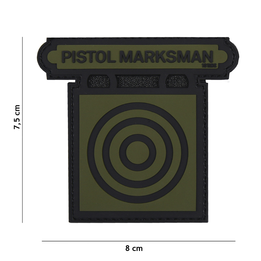 Embleem 3D PVC Pistol Marksman groen #17083