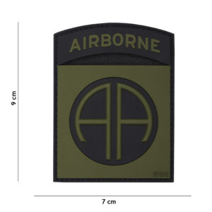 Embleem 3D PVC Airborne 82nd groen #17020