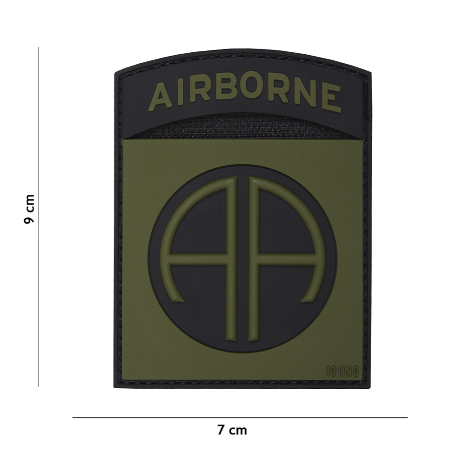 Embleem 3D PVC Airborne 82nd groen #17020 Embleem 3D PVC Airborne 82nd groen #17020