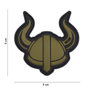 Embleem 3D PVC Viking helm groen #17006