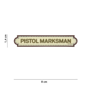 Embleem 3D PVC Pistol Marksman tab beige #18011