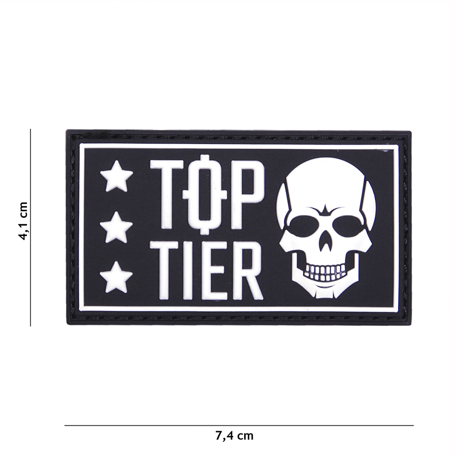Embleem 3D PVC Top Tier zwart #19030
