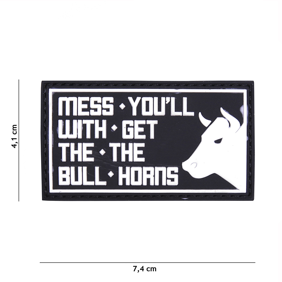 Embleem 3D PVC Mess you'll zwart #19027
