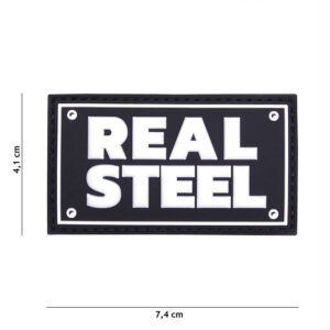 Embleem 3D PVC Real steel zwart #17014