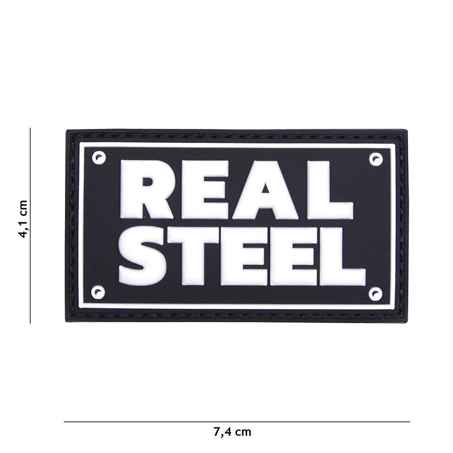 Embleem 3D PVC Real steel zwart #17014