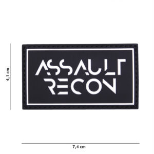 Embleem 3D PVC Assault recon zwart #16113