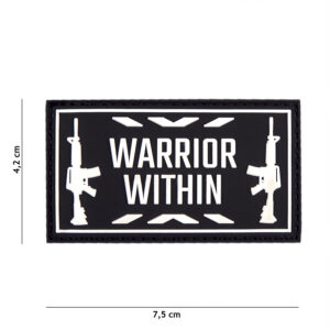 Embleem 3D PVC Warrior within zwart #16110
