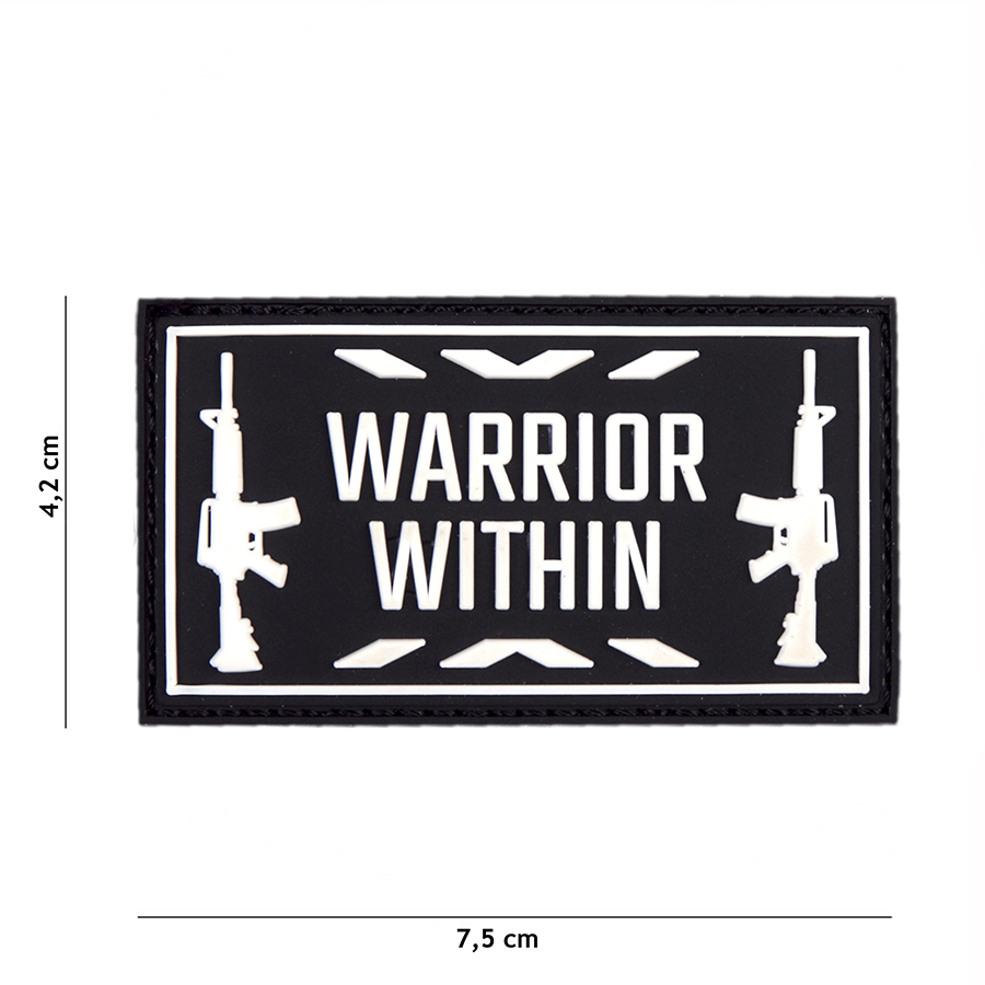 Embleem 3D PVC Warrior within zwart #16110