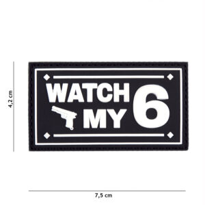Embleem 3D PVC Watch my zwart #16117