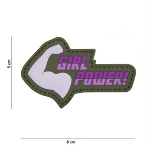Embleem 3D PVC Girl Power! roze #19048
