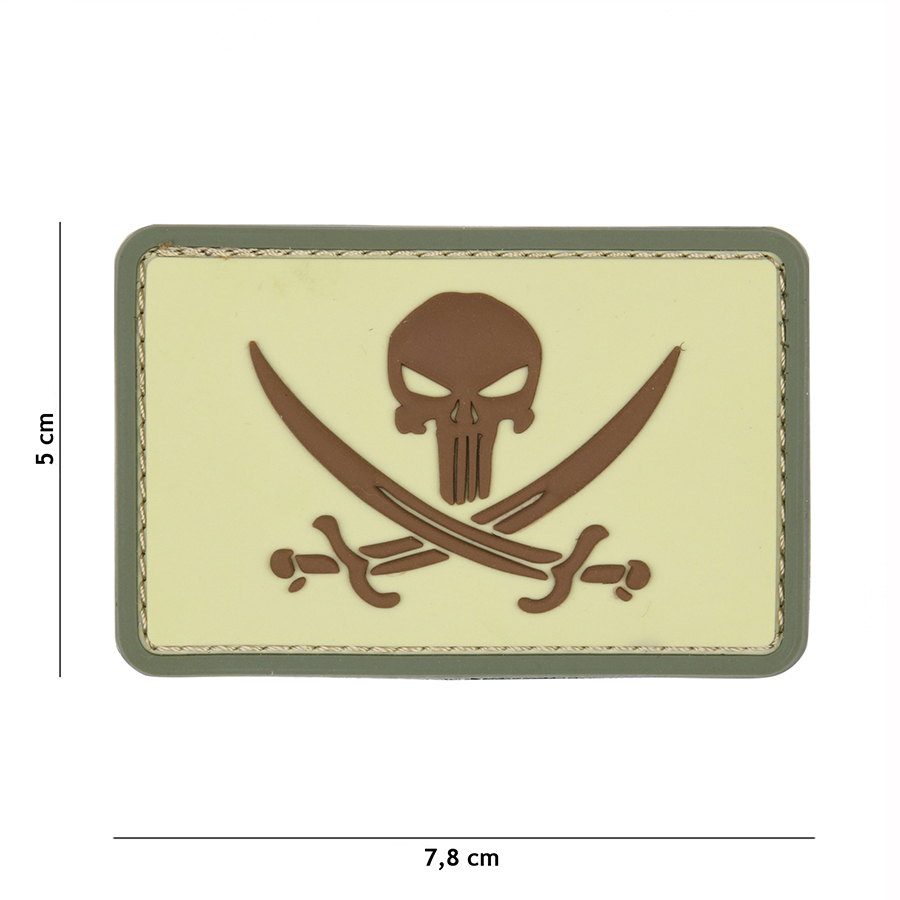 Embleem 3D PVC Punisher pirate coyote #9046