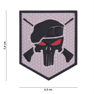 Embleem 3D PVC Commando Punisher grijs #12062