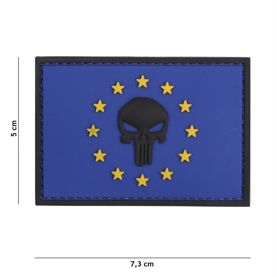 Embleem 3D PVC Punisher EU blauw #13102