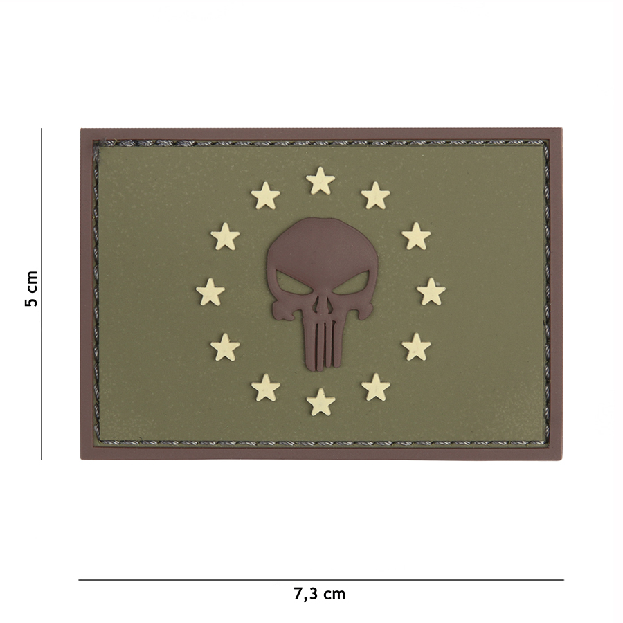 Embleem 3D PVC Punisher EU groen #12058