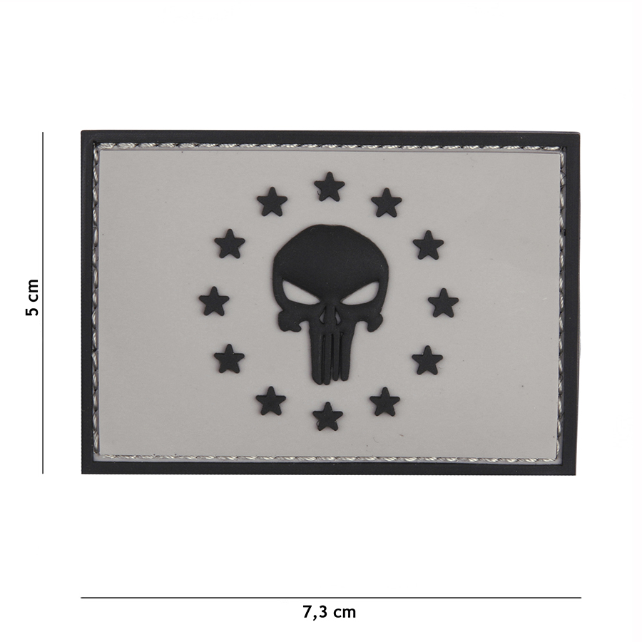 Embleem 3D PVC Punisher EU grijs #13073
