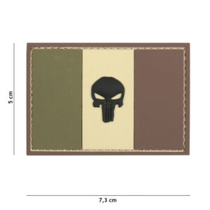 Embleem 3D PVC Punisher Franse vlag #9009