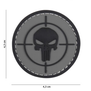 Embleem 3D PVC Punisher vizier grijs #12077