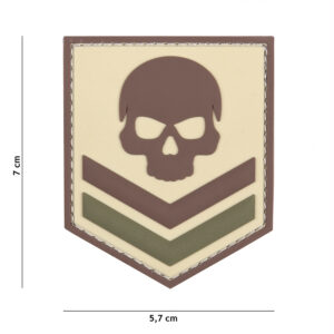 Embleem 3D PVC België skull coyote #20030