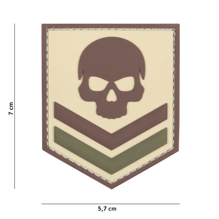 Embleem 3D PVC België skull coyote #20030