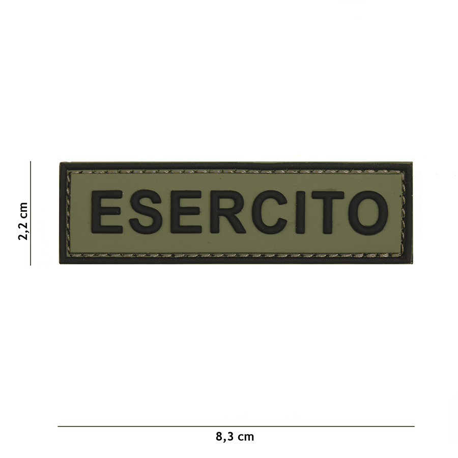 Embleem 3D PVC Esercito groen #20035