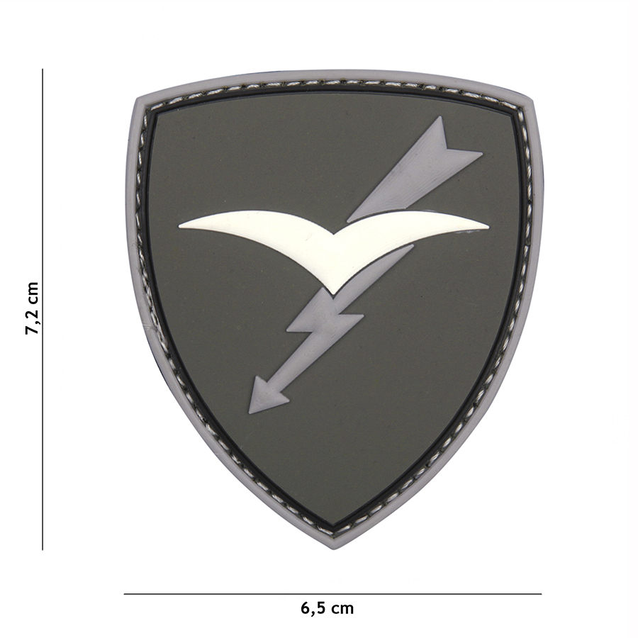 Embleem 3D PVC Paratroopers Brigade Folgore grijs #20065