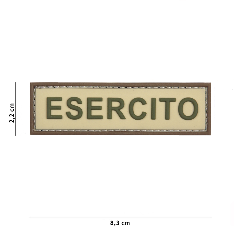 Embleem 3D PVC Esercito coyote/bruin #20067