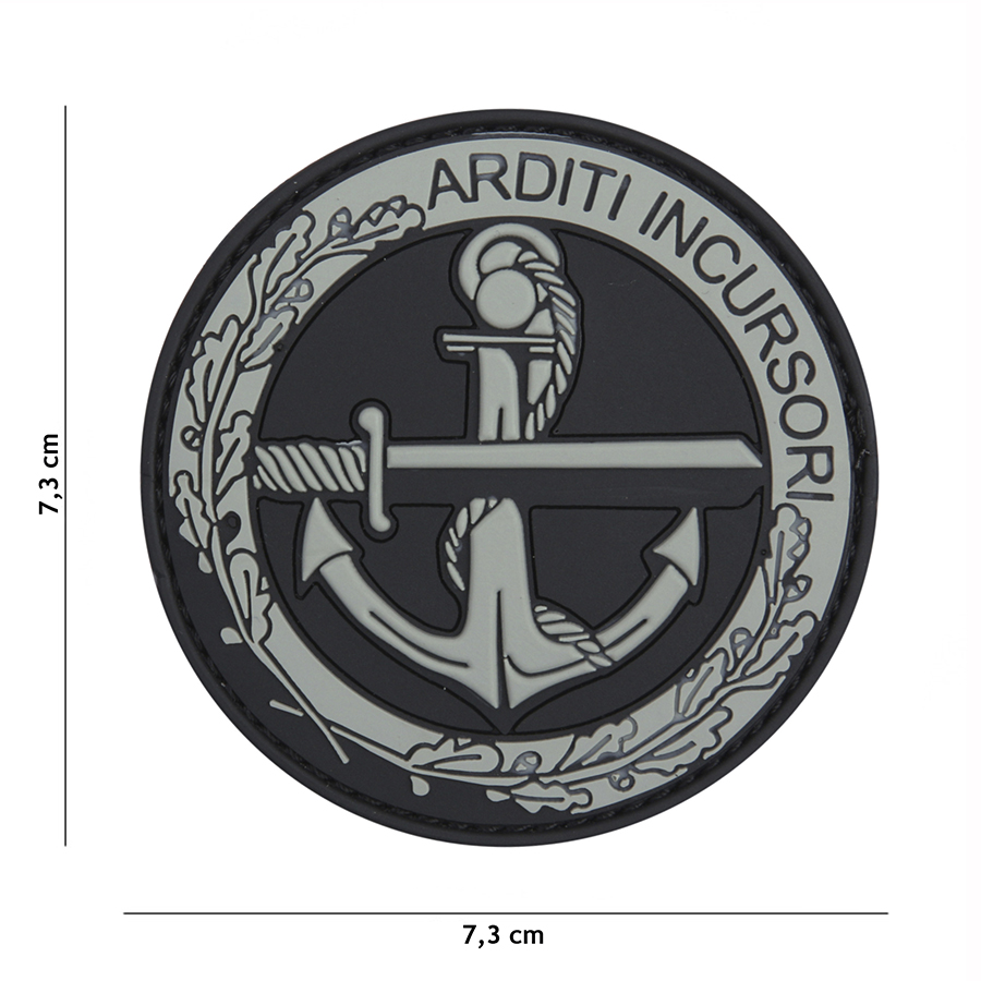 Embleem 3D PVC Arditi Incursori grijs #11107