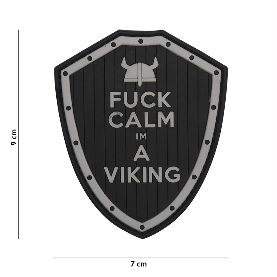 Embleem 3D PVC Fuck Calm zwart #11112