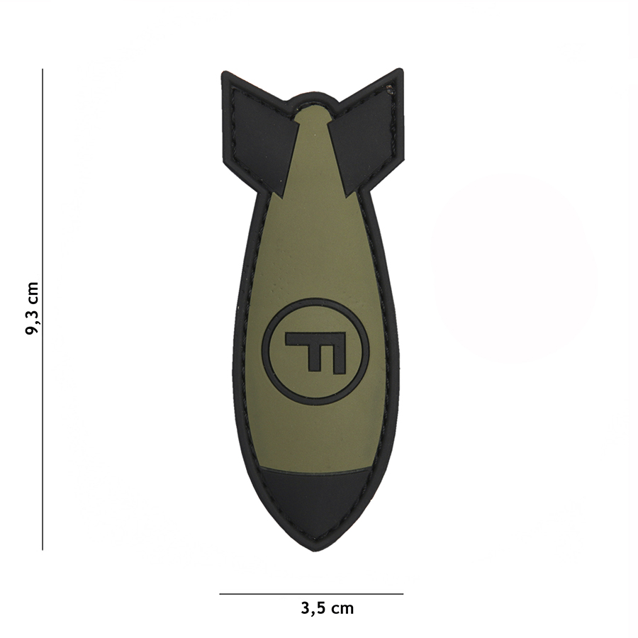 Embleem 3D PVC F. Bom groen #11116