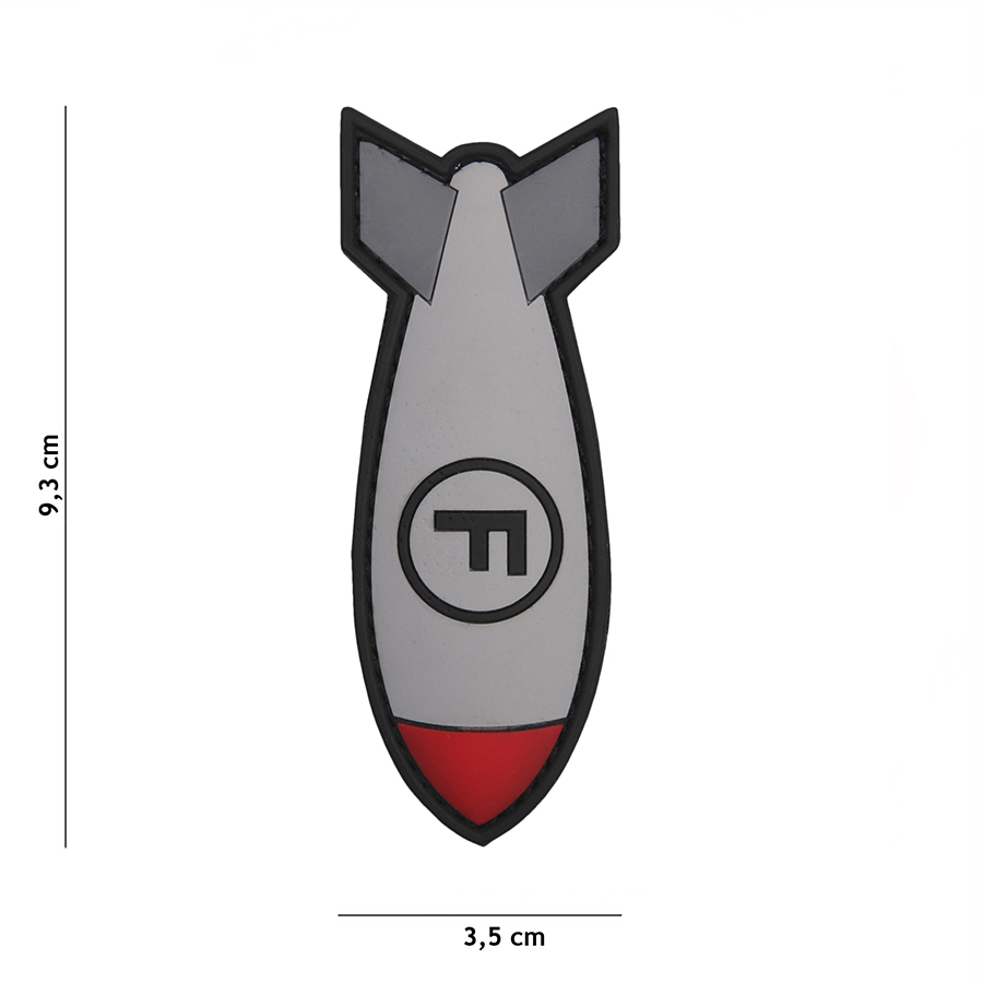 Embleem 3D PVC F. Bom wit #11117