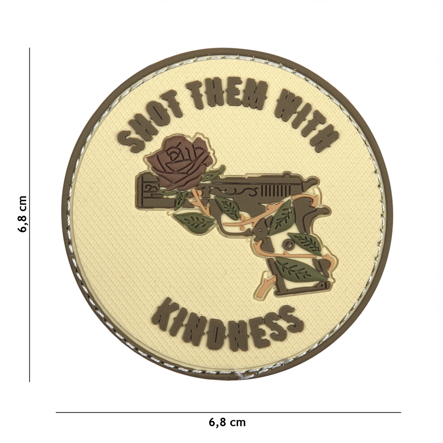 Embleem 3D PVC Shot them with kindness coyote #11121