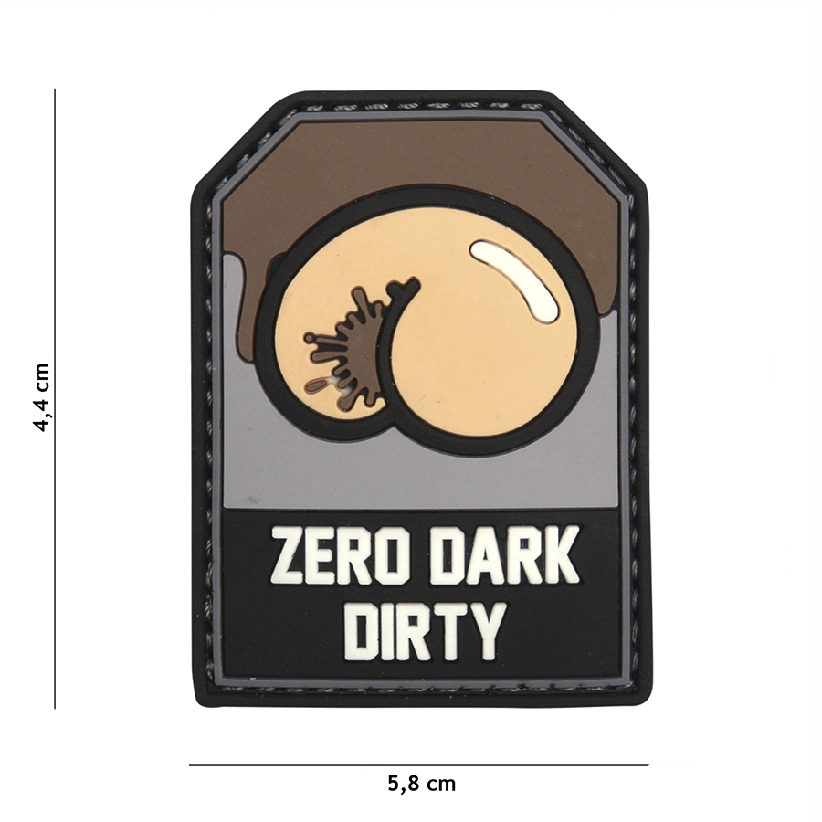 Embleem 3D PVC Zero Dark Dirty zwart/grijs #9043