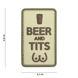 Embleem 3D PVC Beer and Tits coyote #11118