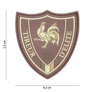 Embleem 3D PVC Tireur D'elite bruin #11127