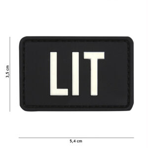 Embleem 3D PVC LIT zwart #11136