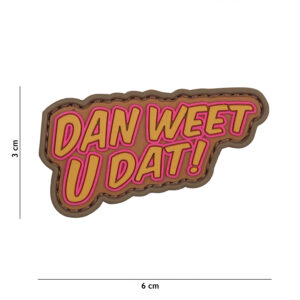 Embleem 3D PVC Dan Weet U Dat bruin #11147