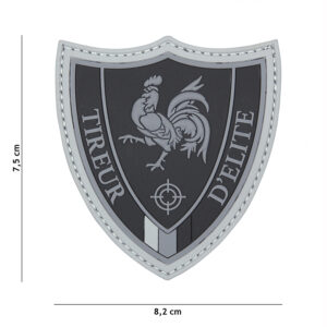 Embleem 3D PVC Tireur D'elite zwart #9047